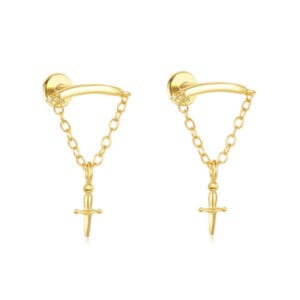 Drop Earrings Silver Crystal Wholesale - E00587