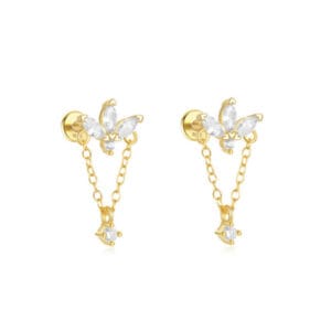 Silver Teardrop Drop Earrings for Jewelry Brands - E00588