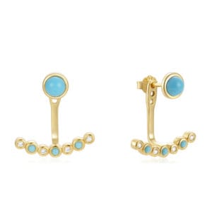 Turquoise Drop Earrings Silver for Jewelry Brands - E00600