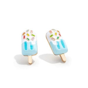 925 Silver Silver Enamel Earrings - E00610