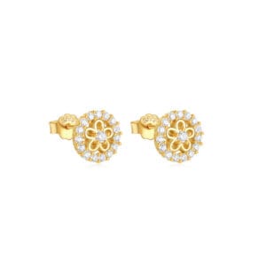 Large Stud Earrings Silver Supplier Style - E00620