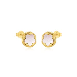 Silver Round Stud Earrings - E00627