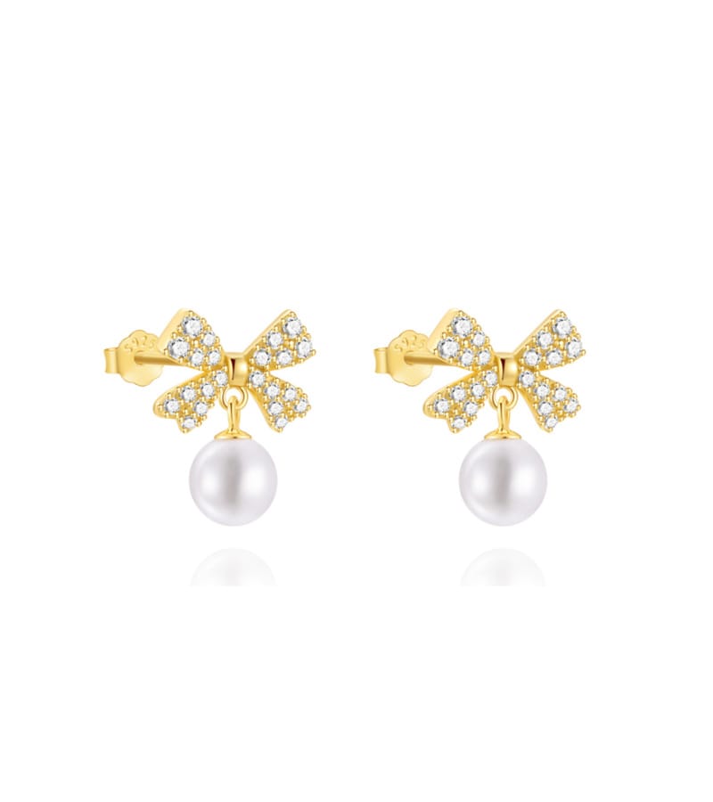 925 Silver Earrings with Pearl Drops