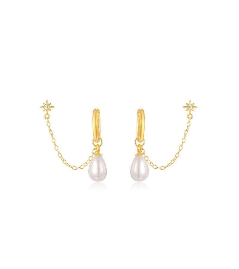 Silver Teardrop Pearl Earrings Wholesale