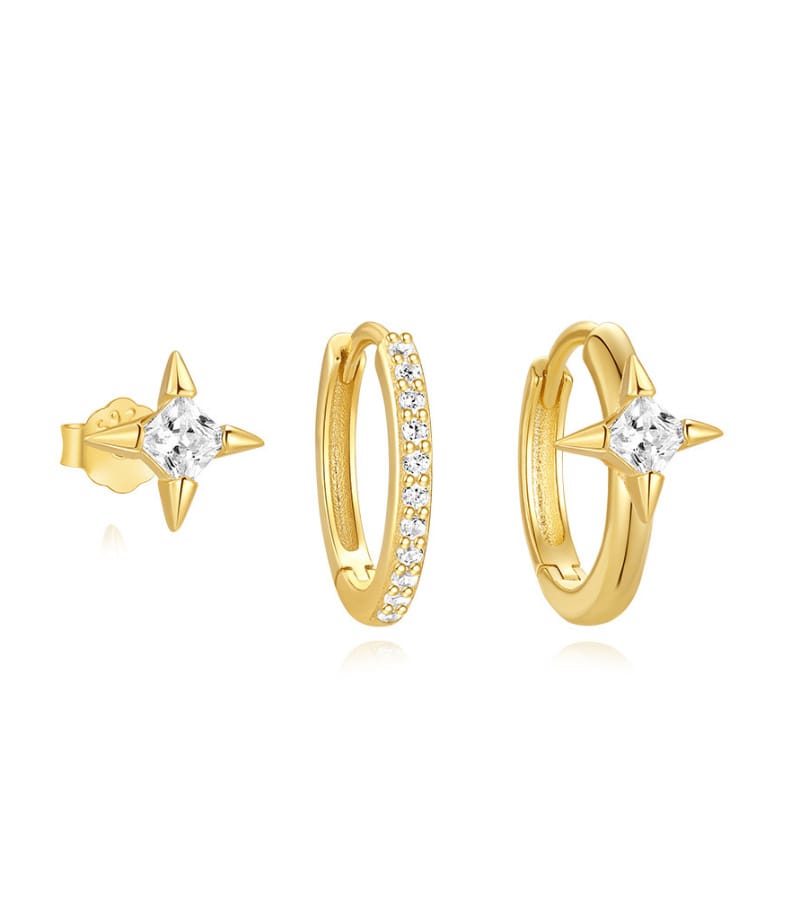 Gold Hoop Earrings Cubic Zirconia for Jewelry Brands