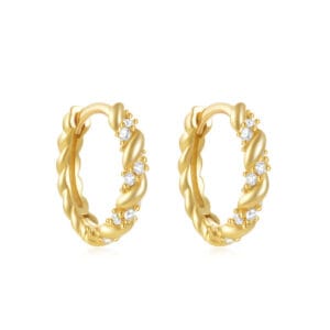 Cubic Zirconia Hoop Earrings Large Supplier Style - E00638