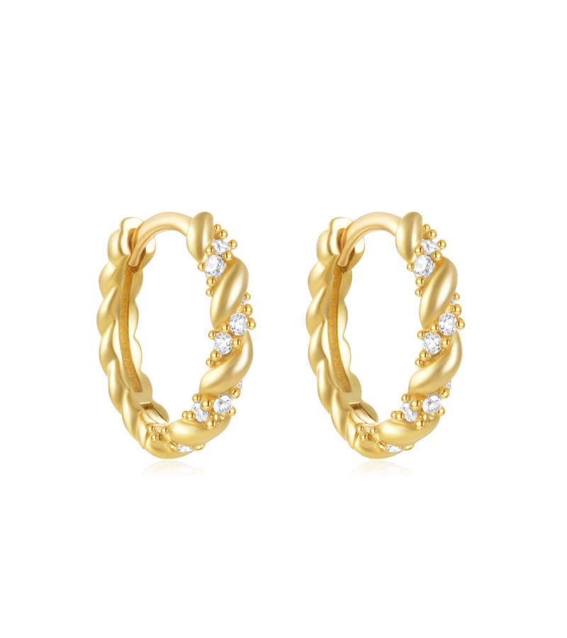 Cubic Zirconia Hoop Earrings Large Supplier Style