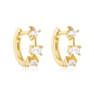 Silver Huggie Earrings Wholesale - E00641
