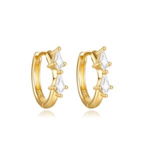Custom 925 Silver Silver Huggie Hoop Earrings - E00643