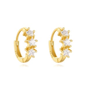 925 Silver Little Hoop Earrings Silver - E00658