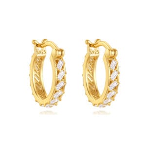 Sterling Silver Hoop Earrings Medium Wholesale - E00659