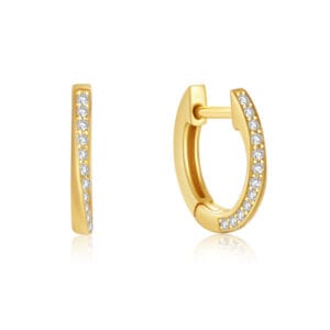Custom 925 Silver Silver Oval Hoop Earrings - E00673