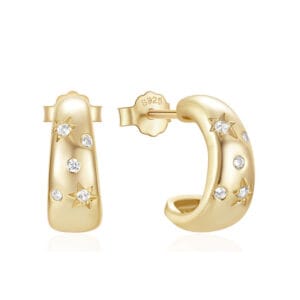 Custom 925 Silver Small Sterling Hoop Earrings - E00685