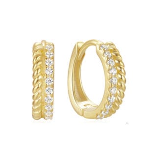 925 Silver Silver Tiny Hoop Earrings - E00688