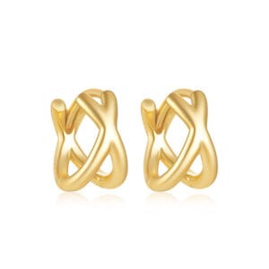Custom 925 Silver Sterling Silver Twisted Hoop Earrings - E00703