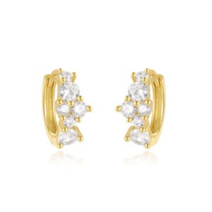 Silver Ball Hoop Earrings - E00705