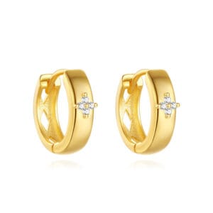 Silver Twist Hoop Earrings - E00711