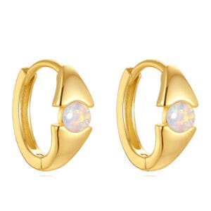 Sterling Silver Hoop Huggie Earrings Wholesale - E00725