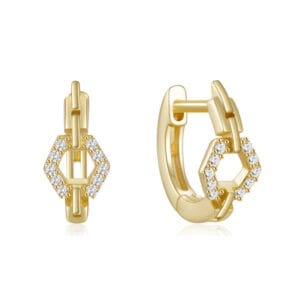 Oval Hoop Earrings Sterling Silver - E00735