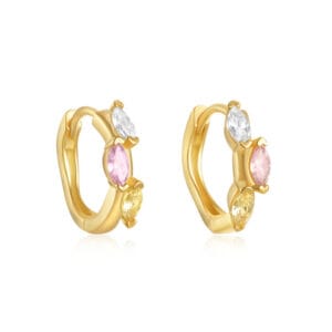 Medium Silver Hoop Earrings Supplier Style - E00746