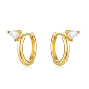 Small Chunky Silver Hoop Earrings Wholesale - E00755