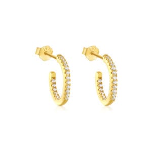 Custom 925 Silver Sterling Silver Hoops Earrings - E00763