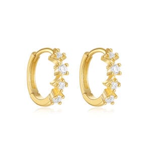 Custom 925 Silver Oval Silver Hoop Earrings - E00769