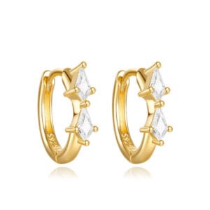 Silver Rectangle Hoop Earrings - E00771