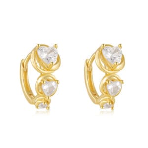 925 Silver Sterling Silver Double Hoop Earrings - E00772