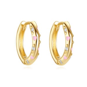 Silver Hoop Earrings with Charms for Jewelry Brands - E00774
