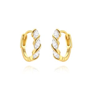 Double Hoop Silver Earrings Supplier Style - E00782