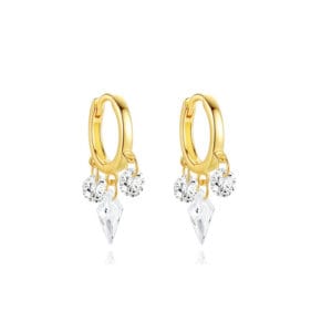 Silver Hoop Earrings Square Supplier Style - E00794