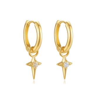 Double Silver Hoop Earrings Supplier Style - E00800