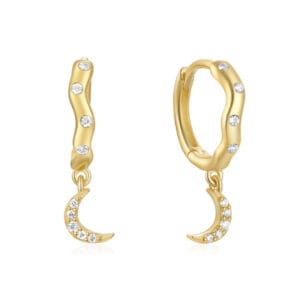 Custom 925 Silver Small Gold and Silver Hoop Earrings - E00811