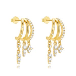 Custom 925 Silver Silver Dangle Earrings for Wedding - E00823