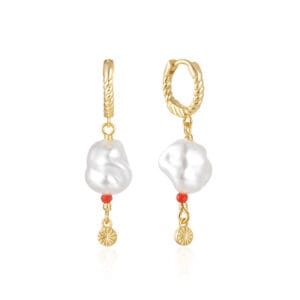 Sterling Silver Pearl Dangle Earrings for Jewelry Brands - E00828