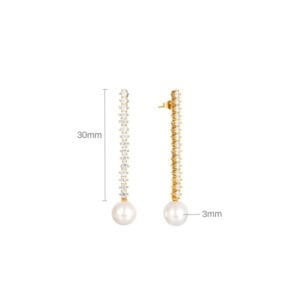 Pearl Drop Earrings Wedding for Jewelry Brands - E00834