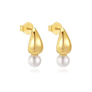 Gold Pearl Earrings Drop Supplier Style - E00848
