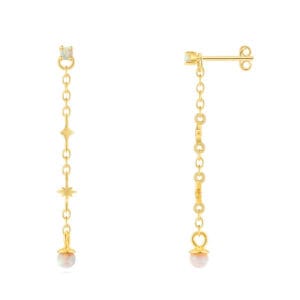 925 Silver Hammered Silver Drop Earrings - E00862