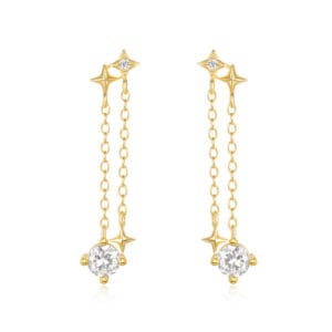 Silver Hoop Drop Earrings for Jewelry Brands - E00870
