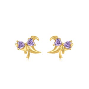 Amber Stud Earrings Silver Wholesale - E00875