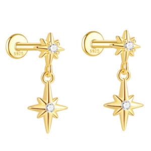 Custom 925 Silver Cubic Zirconia Sterling Silver Earrings - E00883