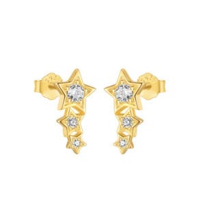 Gold Cubic Zirconia Earrings for Jewelry Brands - E00888