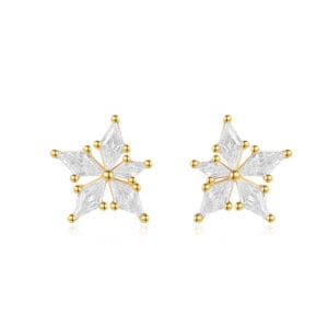 Sterling Silver Crystal Stud Earrings Supplier Style - E00896