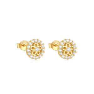 Amethyst Stud Earrings Gold for Jewelry Brands - E00900