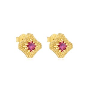 Custom 925 Silver Round Stud Earrings Silver - E00901