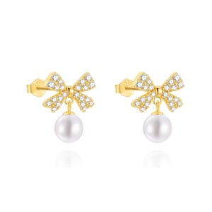 925 Silver Pearl Stud Earrings - E00904