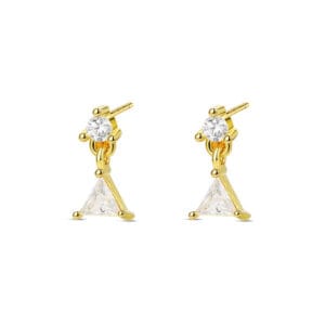 Silver Dangle Hoop Earrings - E00915