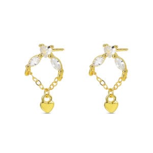 Silver and Cubic Zirconia Earrings Supplier Style - E00920