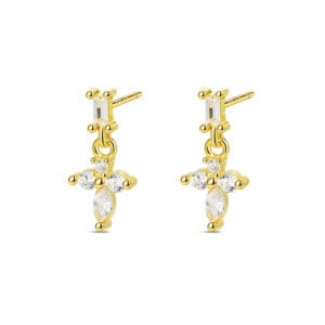 Custom 925 Silver Emerald Stud Earrings Silver - E00925